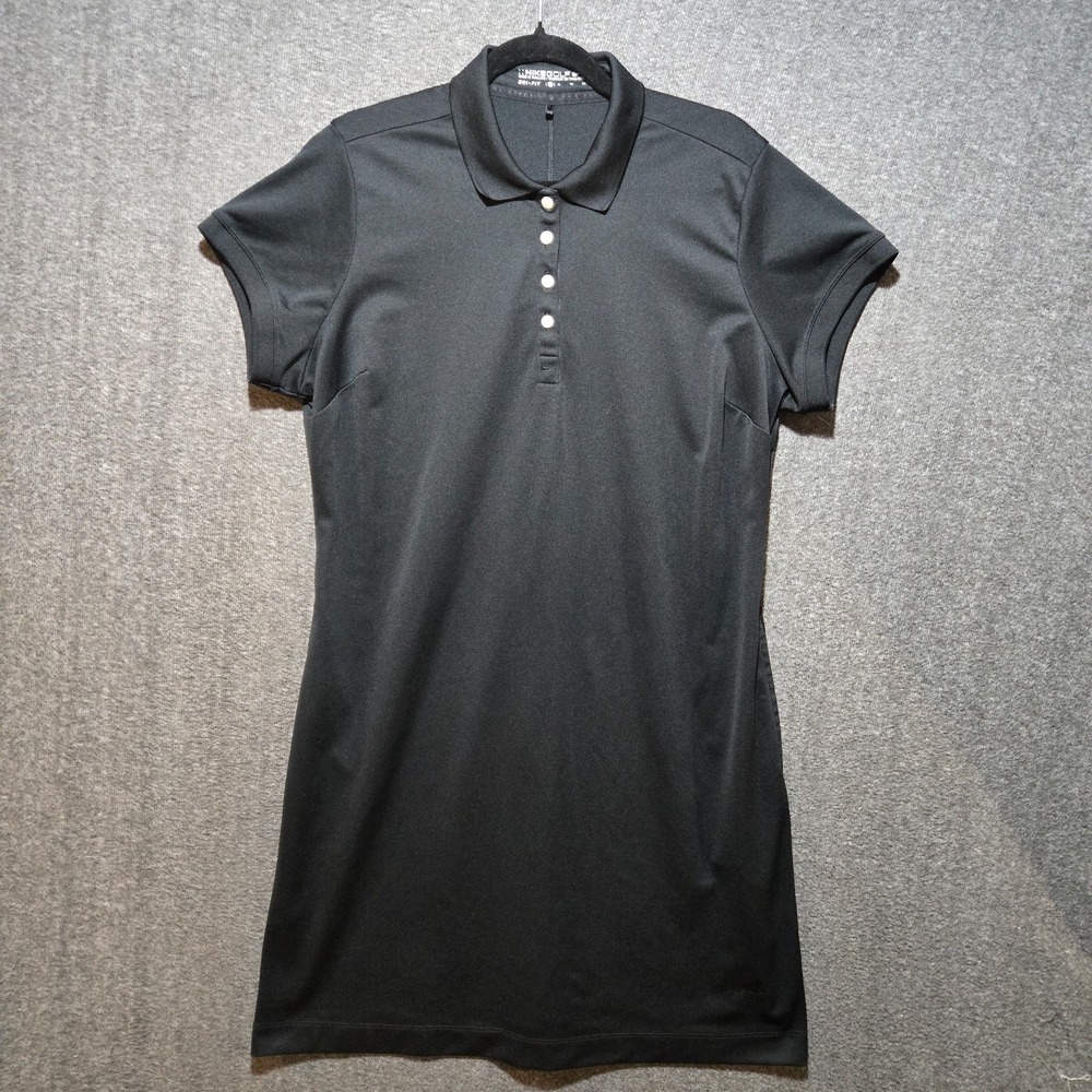 Women's Nike Golf Black Dri-Fit Polo Dress XL Short Sleeve